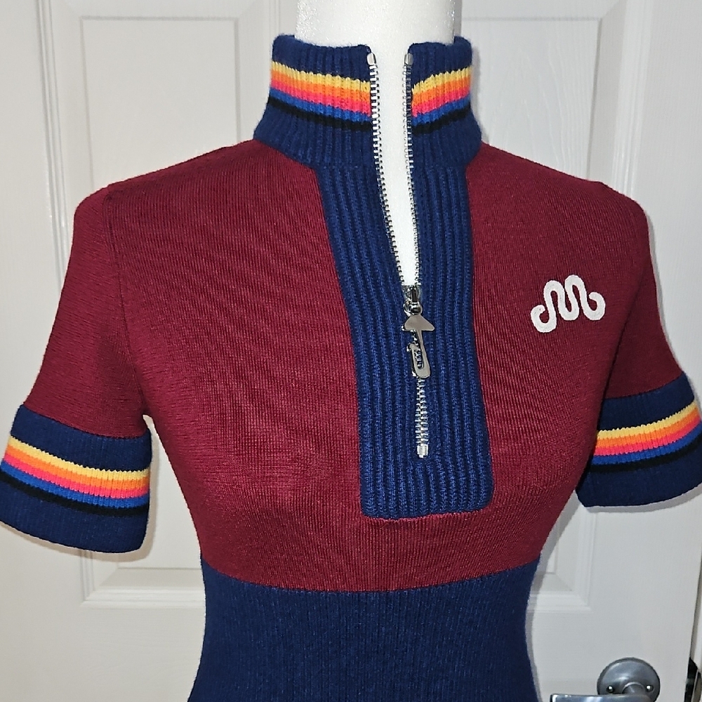 Marina Moscone Ribbed Knit Casmere Wool Cycling Midi Xs With Flaws - Picture 3 of 17
